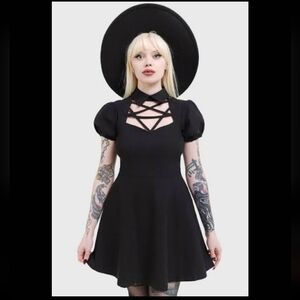 Killstar Pentaphase Gothic Witch Dress Hot Topic Dollskill Widow Blackcraft